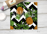 Pineapple on Chevron Background Patterned Adhesive Vinyl 059